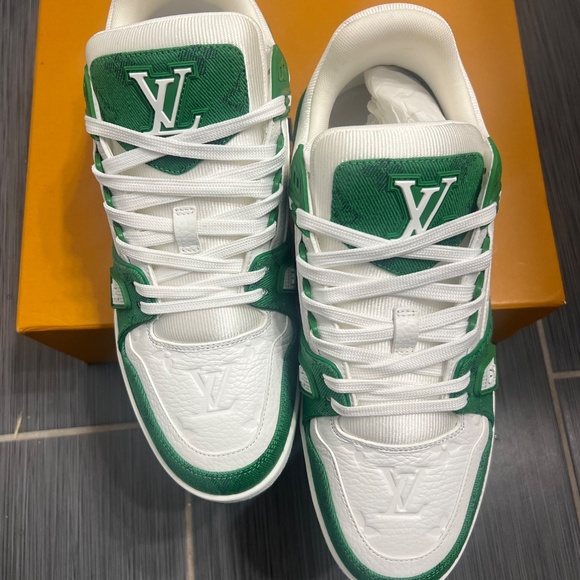 Louis Vuitton Trainer 'Green Monogram Denim' - Picture 3 of 7